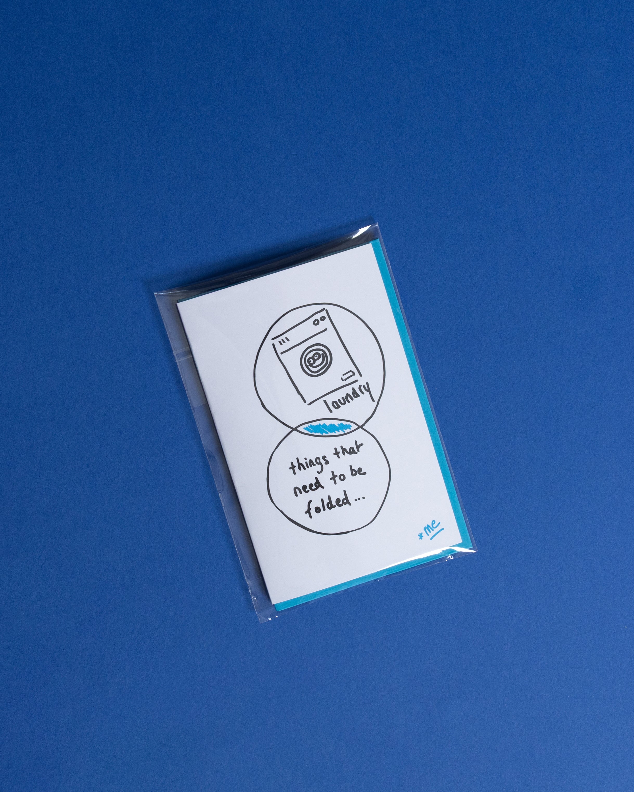 "Folding Laundry" Card