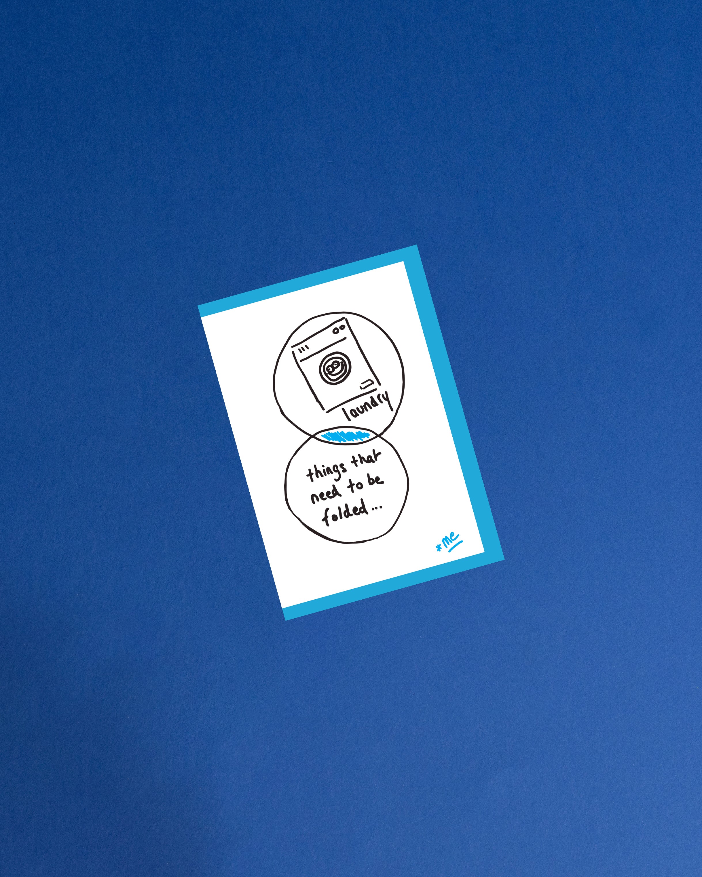 "Folding Laundry" Card