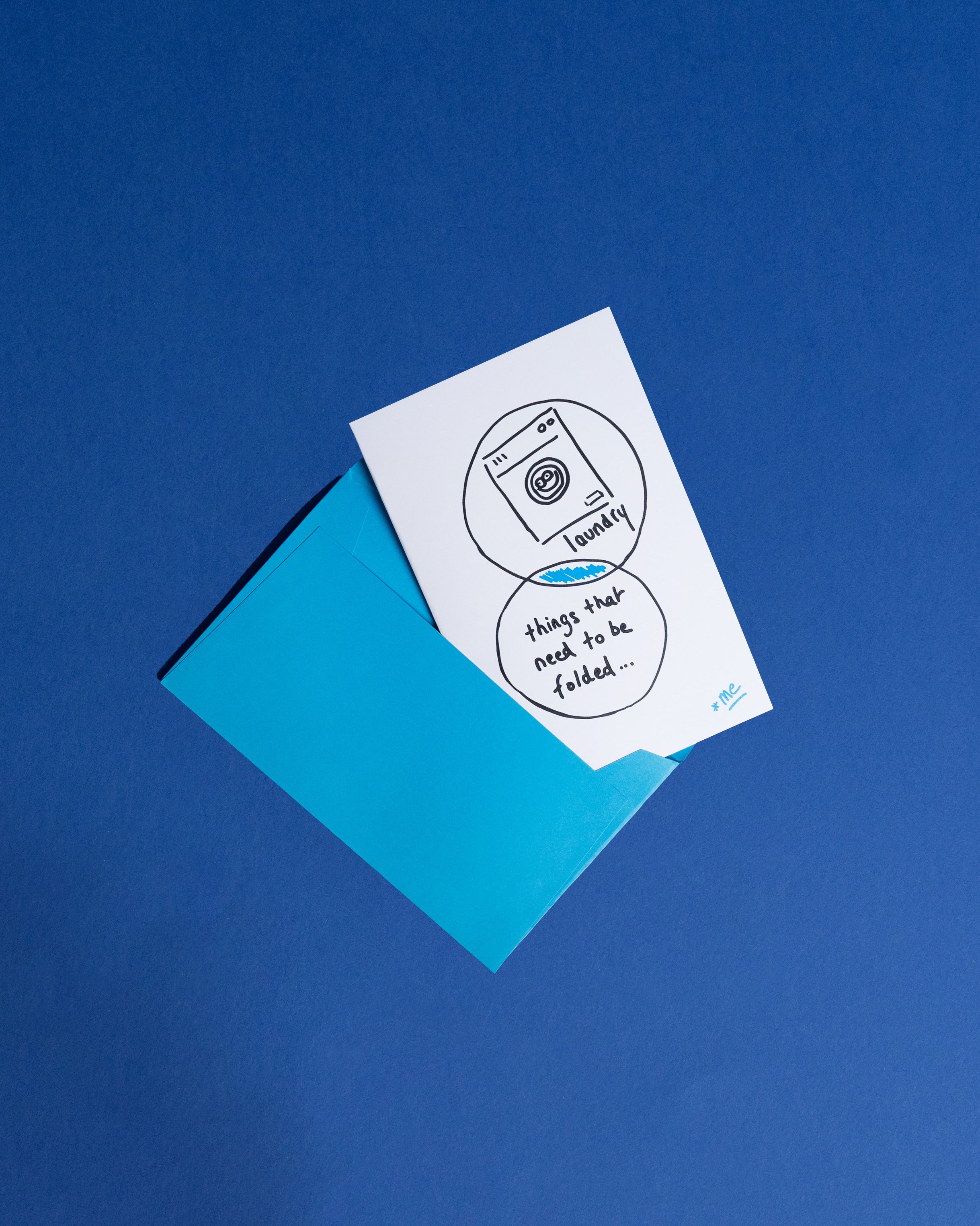 "Folding Laundry" Card