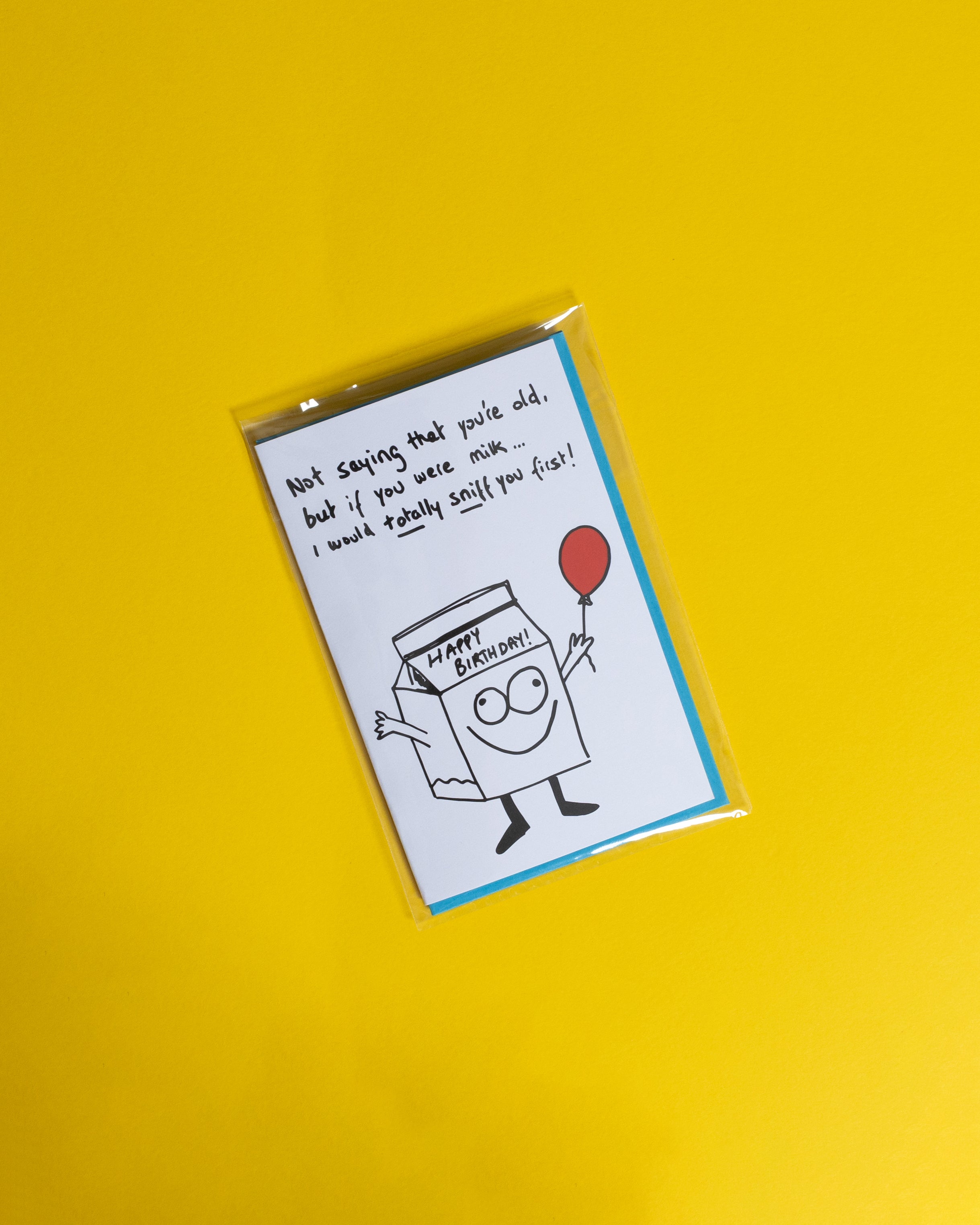 'Milk Carton' Bday card