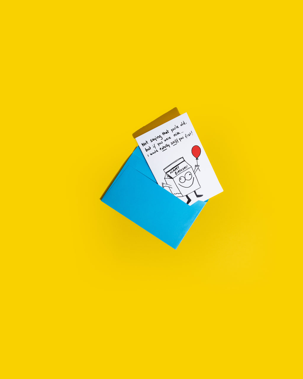 'Milk Carton' Bday card