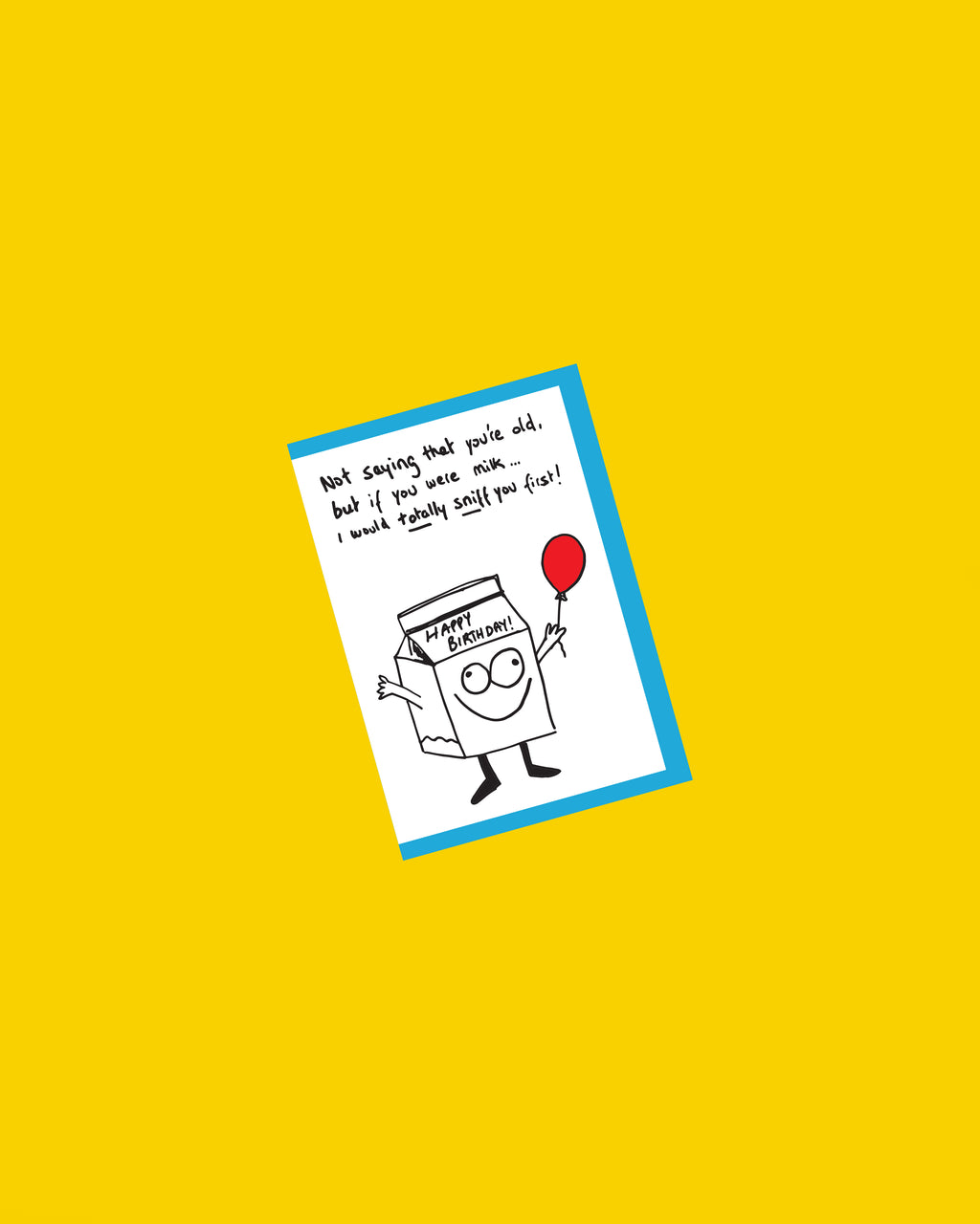 'Milk Carton' Bday card