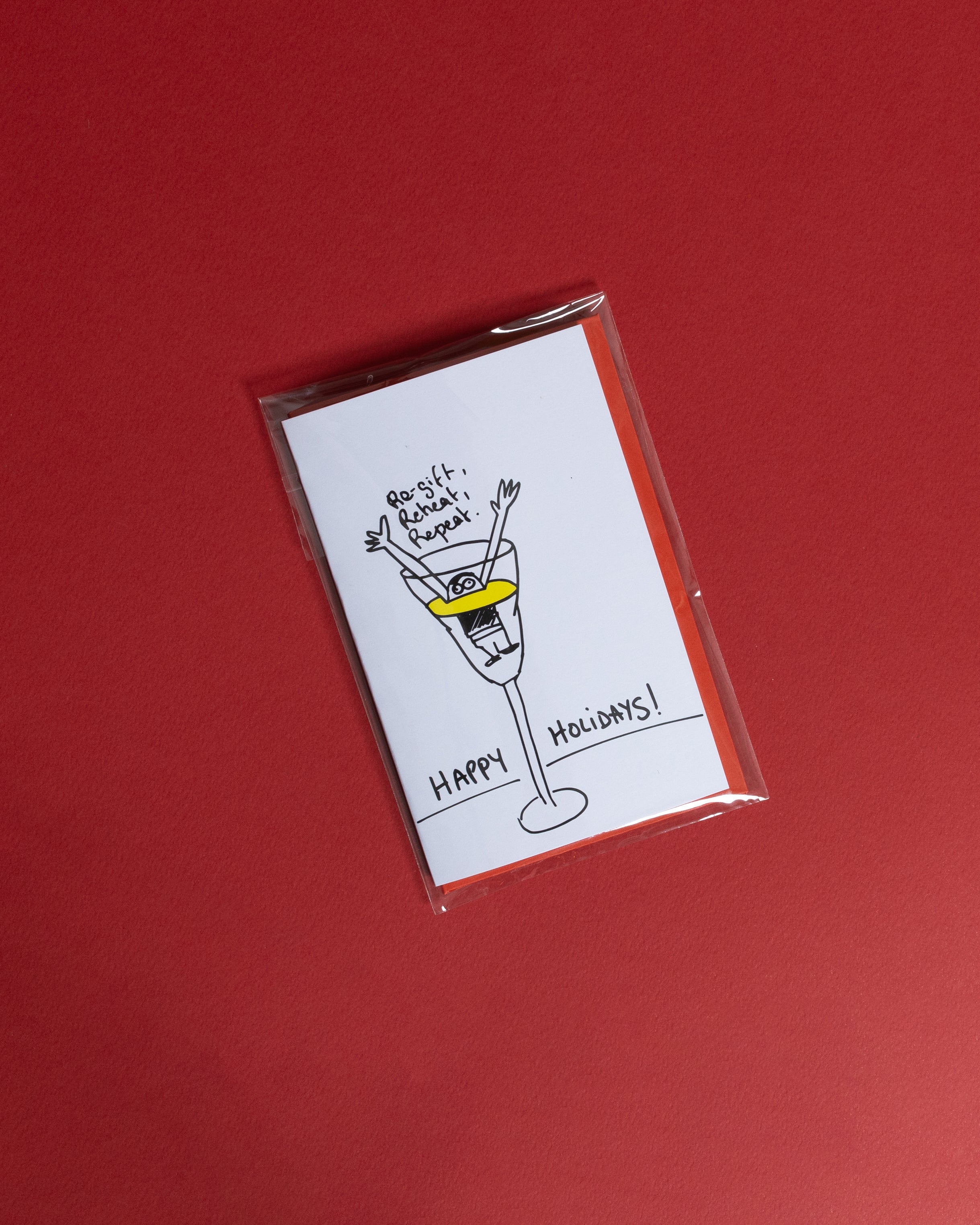 'Regift, Reheat, Repeat' Xmas Card