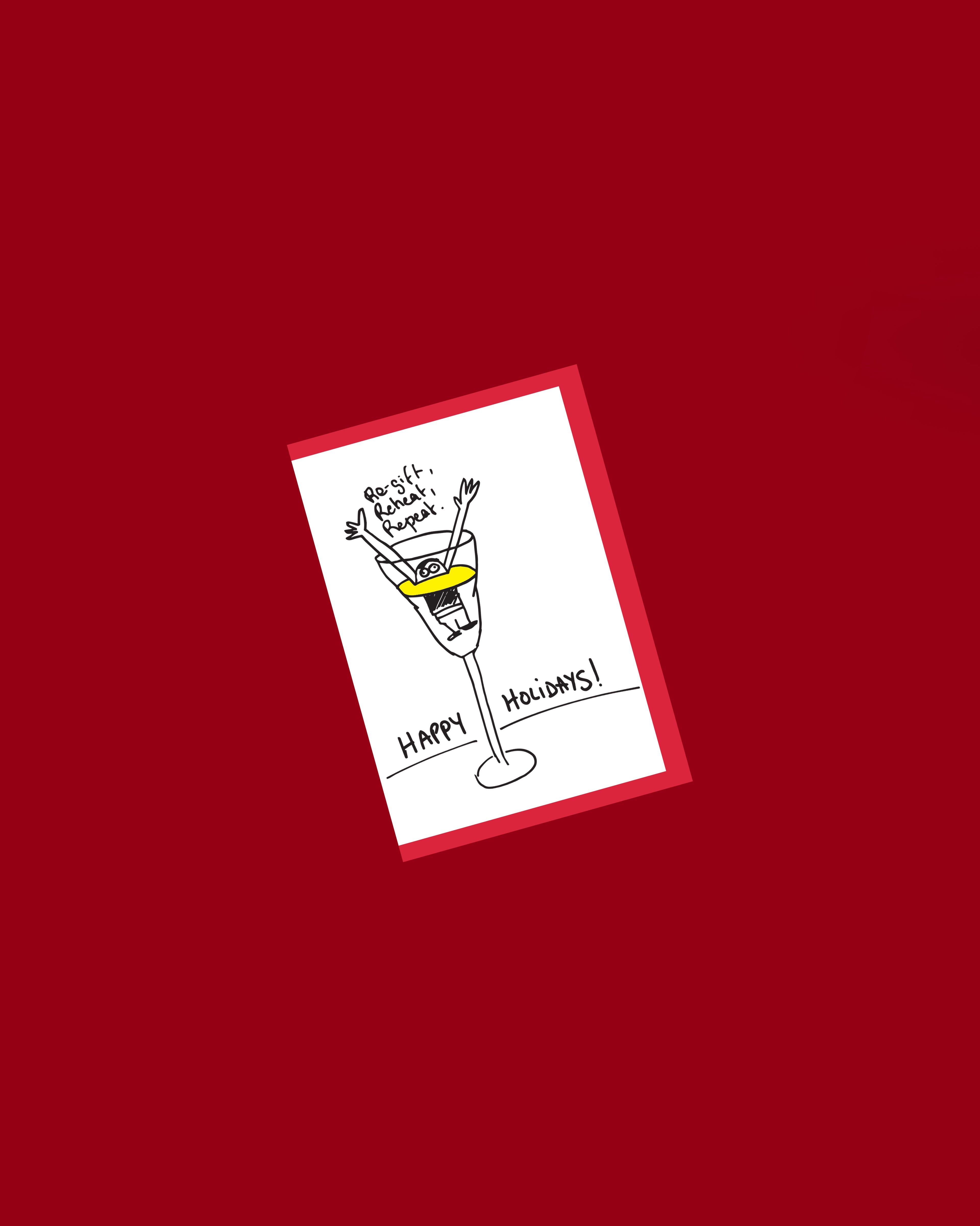 'Regift, Reheat, Repeat' Xmas Card