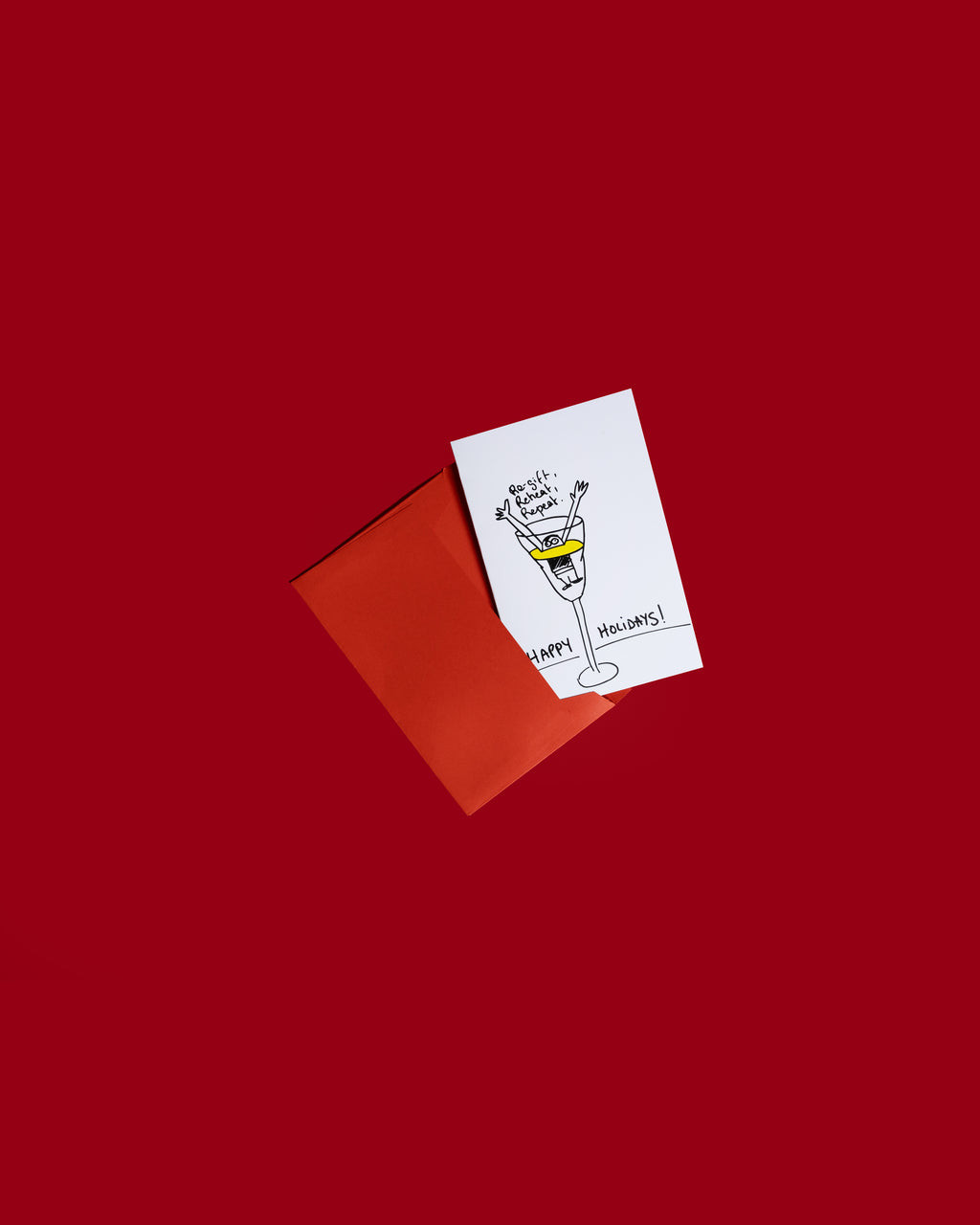 'Regift, Reheat, Repeat' Xmas Card